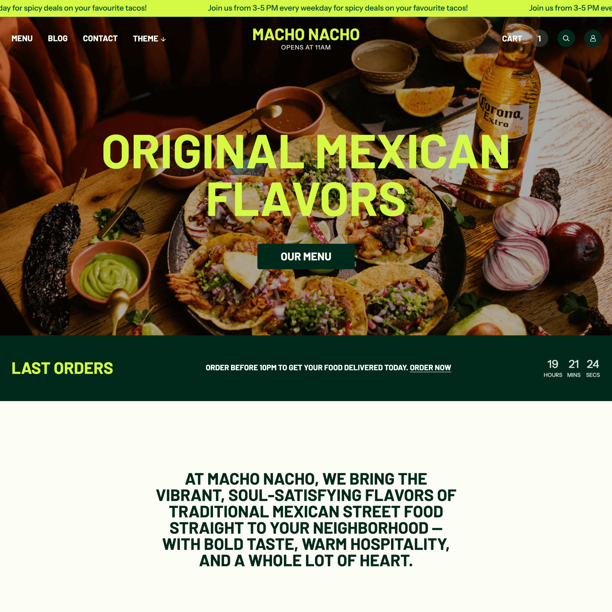 Takeout Shopify theme